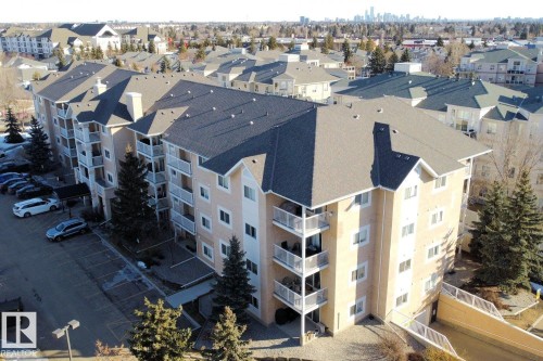 Drone / aerial view of apartment complex - 237 17447 98A Avenue, Edmonton, AB - Outdoor With Balcony With View