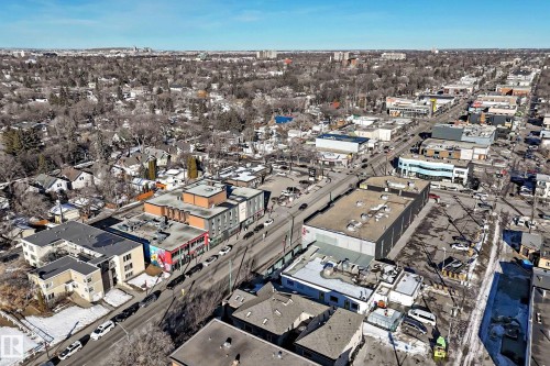 Aerial view of property's location - 302 10606 123 Street, Edmonton, AB - Outdoor With View