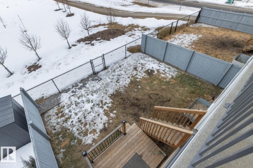 View from upper balcony into backyard. - 5 Starling, Fort Saskatchewan, AB 