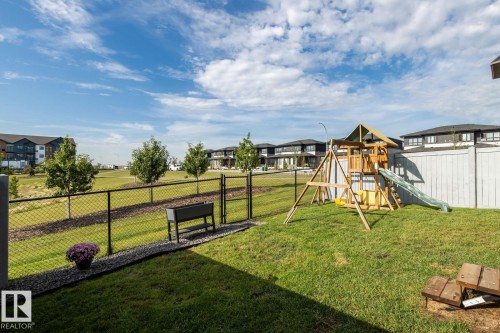 Backyard overlooking greenspace with pond. - 5 Starling, Fort Saskatchewan, AB 