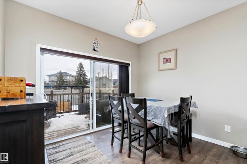 Dining room featuring light wood finished floors and baseboards - 33 Sutherland Street, Leduc, AB - Indoor Photo Showing Dining Room