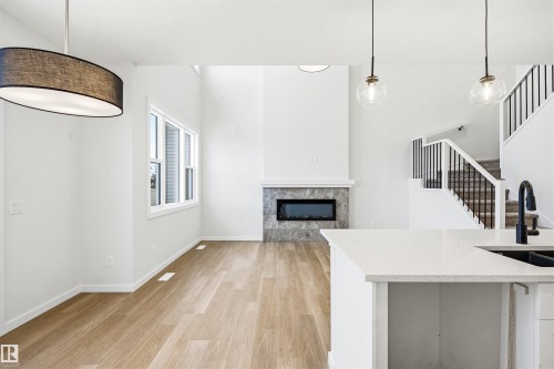 5107 69 Street, Beaumont, AB - Indoor With Fireplace