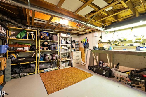 View of storage area - 12 Beacon Crescent, St. Albert, AB - Indoor Photo Showing Basement
