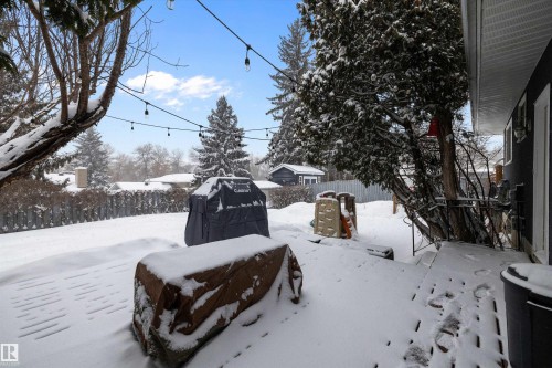 View of yard covered in snow - 12 Beacon Crescent, St. Albert, AB - Outdoor