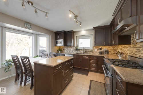 18316 60 Avenue, Edmonton, AB - Indoor Photo Showing Kitchen With Upgraded Kitchen