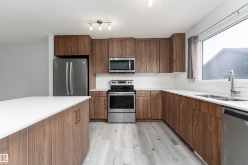 22371 93 Avenue, Edmonton, AB - Indoor Photo Showing Kitchen With Double Sink