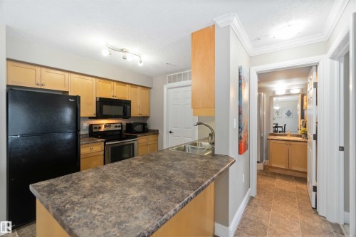 210 13111 140 Avenue, Edmonton, AB - Indoor Photo Showing Kitchen With Double Sink