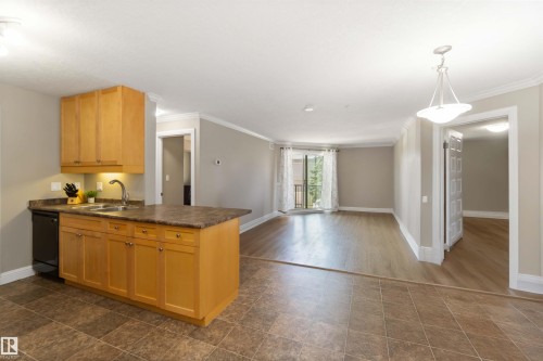 210 13111 140 Avenue, Edmonton, AB - Indoor Photo Showing Kitchen With Double Sink