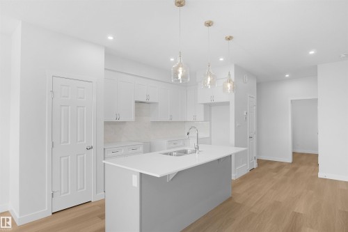 2124 210 Street, Edmonton, AB - Indoor Photo Showing Kitchen With Double Sink With Upgraded Kitchen