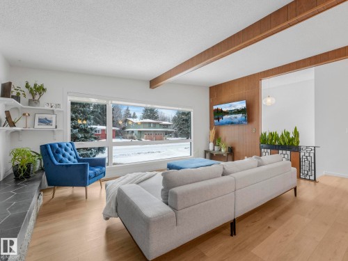14004 80 Avenue, Edmonton, AB - Indoor Photo Showing Living Room