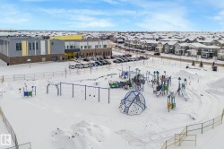 Aerial perspective of suburban area - 