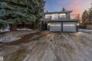 Front facade with concrete driveway and a garage - 6 Garraway Pl, St. Albert, AB  - Outdoor With Deck Patio Veranda 