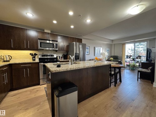 218 6608 28 Avenue, Edmonton, AB - Indoor Photo Showing Kitchen With Stainless Steel Kitchen With Upgraded Kitchen