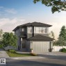 View of front of house featuring driveway, a garage, a balcony, and brick siding - 3972 Wren Loop, Edmonton, AB  - Outdoor 