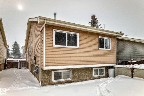 View of snow covered exterior - 5308 20 Avenue, Edmonton, AB - Outdoor With Exterior