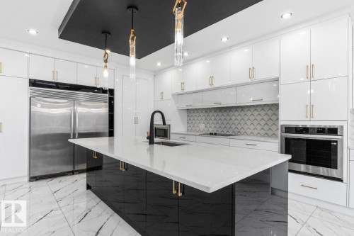 5804 Soleil Boulevard, Beaumont, AB - Indoor Photo Showing Kitchen With Upgraded Kitchen