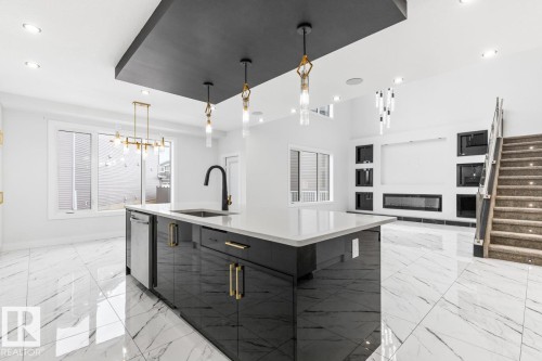 5804 Soleil Boulevard, Beaumont, AB - Indoor Photo Showing Kitchen With Upgraded Kitchen