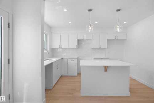 19445 22 Avenue, Edmonton, AB - Indoor Photo Showing Kitchen With Upgraded Kitchen