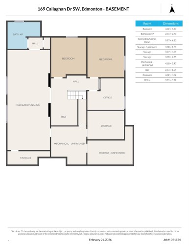 View of home floor plan - 169 Callaghan Drive, Edmonton, AB - Other