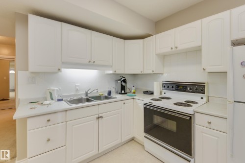132 Leigh Crescent, Edmonton, AB - Indoor Photo Showing Kitchen With Double Sink
