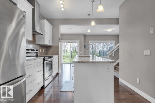 7214 174 Avenue, Edmonton, AB - Indoor Photo Showing Kitchen With Stainless Steel Kitchen With Upgraded Kitchen