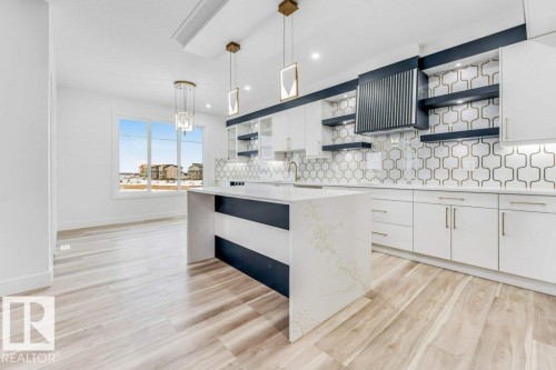 219 Crystal Creek Drive, Leduc, AB - Indoor Photo Showing Kitchen With Upgraded Kitchen