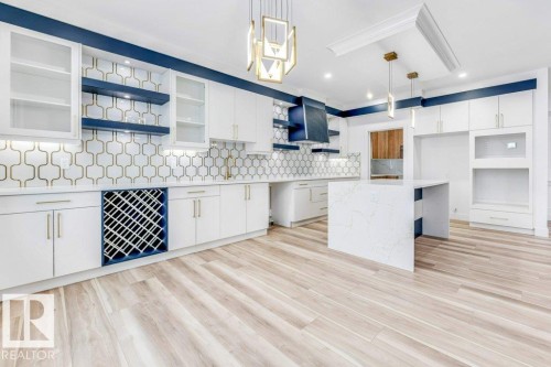 219 Crystal Creek Drive, Leduc, AB - Indoor Photo Showing Kitchen With Upgraded Kitchen