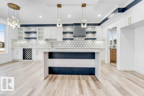 219 Crystal Creek Drive, Leduc, AB - Indoor Photo Showing Kitchen With Upgraded Kitchen