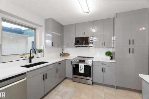 1034 Carter Crest Road, Edmonton, AB - Indoor Photo Showing Kitchen With Double Sink With Upgraded Kitchen