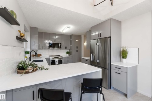 1034 Carter Crest Road, Edmonton, AB - Indoor Photo Showing Kitchen With Stainless Steel Kitchen With Upgraded Kitchen