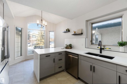 1034 Carter Crest Road, Edmonton, AB - Indoor Photo Showing Kitchen With Double Sink