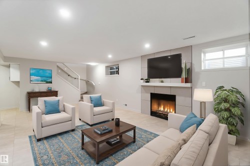 1034 Carter Crest Road, Edmonton, AB - Indoor With Fireplace