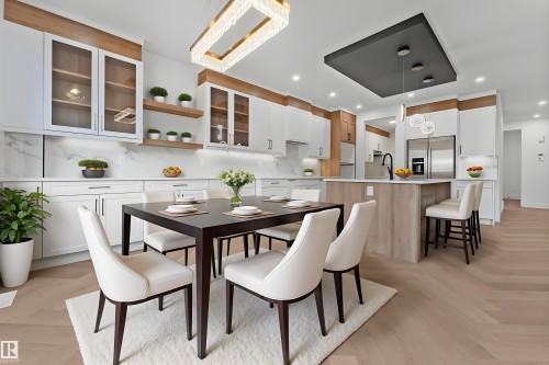 3602 44 Avenue, Beaumont, AB - Indoor Photo Showing Dining Room