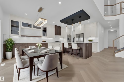 3602 44 Avenue, Beaumont, AB - Indoor Photo Showing Dining Room