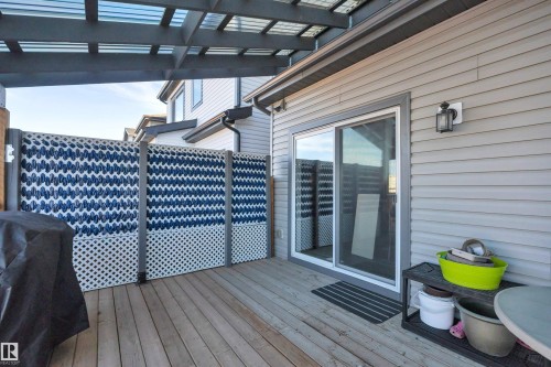 View of wooden deck - 157 Larch Crescent, Leduc, AB - Outdoor With Deck Patio Veranda With Exterior
