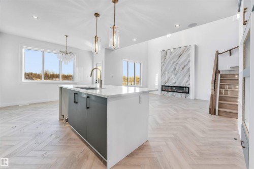 21 Trill Point(E), Spruce Grove, AB - Indoor Photo Showing Kitchen With Upgraded Kitchen