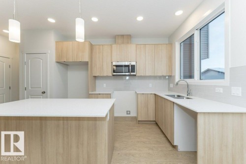 17548 63 Street, Edmonton, AB - Indoor Photo Showing Kitchen With Double Sink