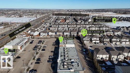 Aerial view of property's location featuring nearby suburban area - 1426 25 Avenue Nw, Edmonton, AB - Outdoor With View