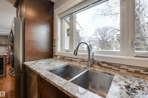 10997 131 Street, Edmonton, AB - Indoor Photo Showing Kitchen With Double Sink