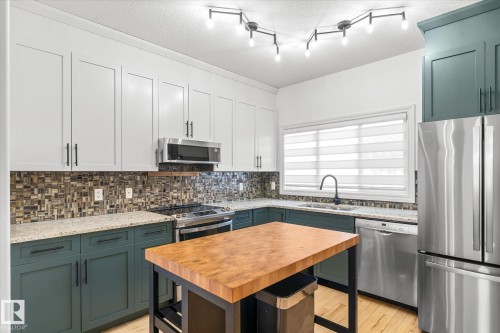 4929 Terwillegar Common, Edmonton, AB - Indoor Photo Showing Kitchen With Stainless Steel Kitchen With Upgraded Kitchen