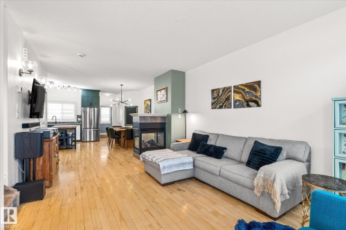 4929 Terwillegar Common, Edmonton, AB - Indoor Photo Showing Living Room With Fireplace