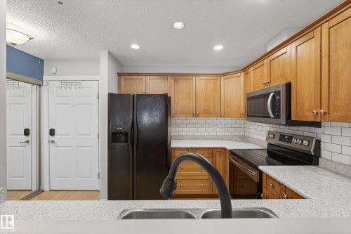 101 12110 106 Avenue, Edmonton, AB - Indoor Photo Showing Kitchen With Double Sink