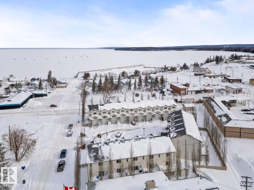 View of snowy aerial view - 7 1001 7 Avenue, Cold Lake, AB - Outdoor With Body Of Water With View