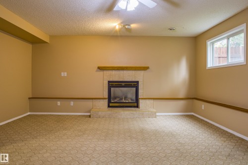 3835 47 Street, Edmonton, AB - Indoor Photo Showing Other Room With Fireplace