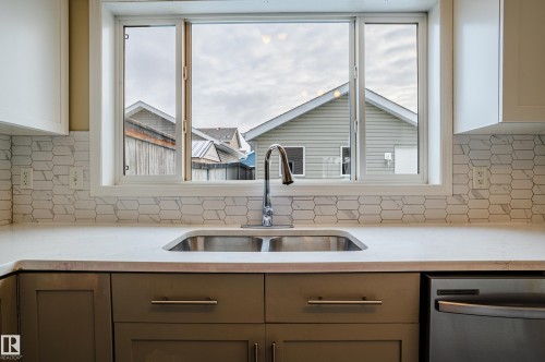 7125 21 Avenue, Edmonton, AB - Indoor Photo Showing Kitchen With Double Sink