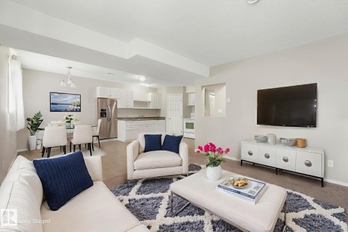 Virtually Staged - 15902 100 Avenue, Edmonton, AB - Indoor Photo Showing Living Room