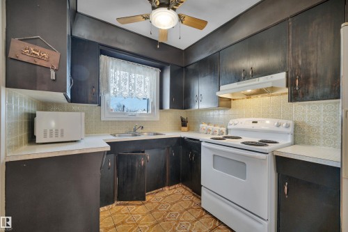 8104 135 Avenue, Edmonton, AB - Indoor Photo Showing Kitchen With Double Sink