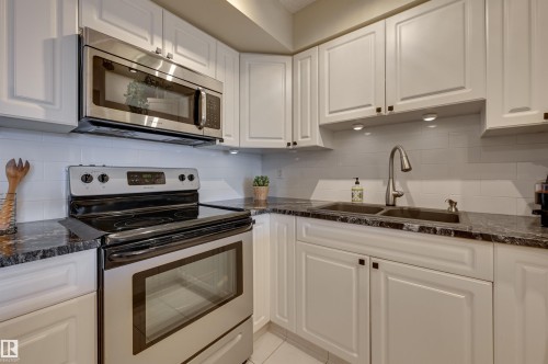 306 10909 103 Avenue, Edmonton, AB - Indoor Photo Showing Kitchen With Double Sink With Upgraded Kitchen