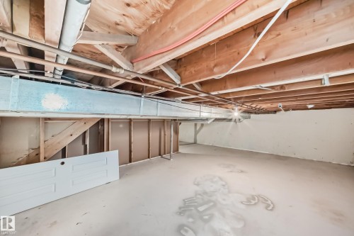 View of unfinished basement - 38 Lancaster Crescent, St. Albert, AB - Indoor Photo Showing Basement