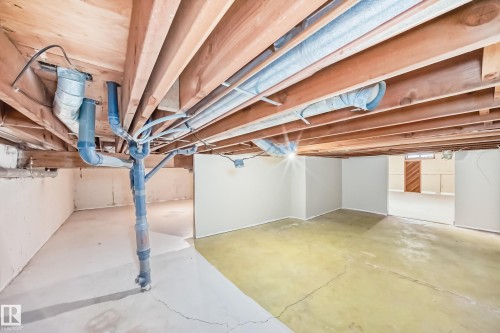 View of unfinished below grade area - 38 Lancaster Crescent, St. Albert, AB - Indoor Photo Showing Basement